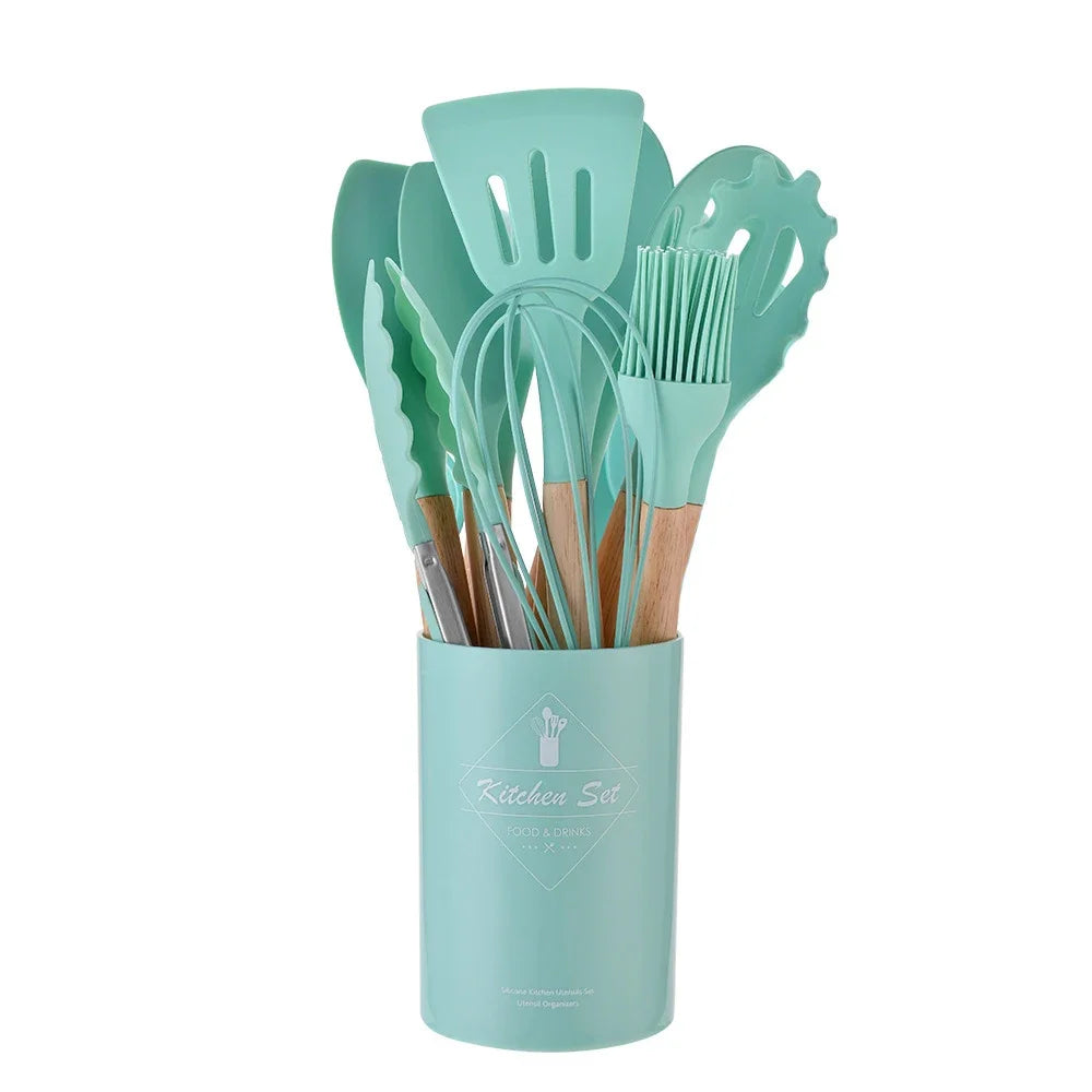 12-teiliges Silikon Küchenutensilien Set