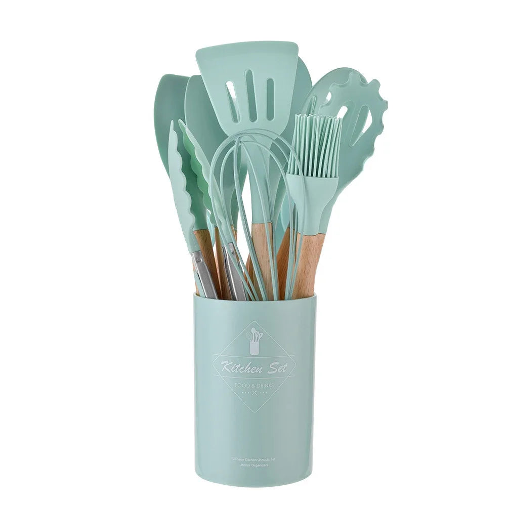 12-teiliges Silikon Küchenutensilien Set
