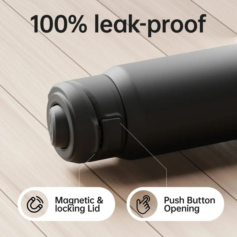 Thermosflasche 710/950ml mit Magnet-Handyhalter & Klappdeckelka
