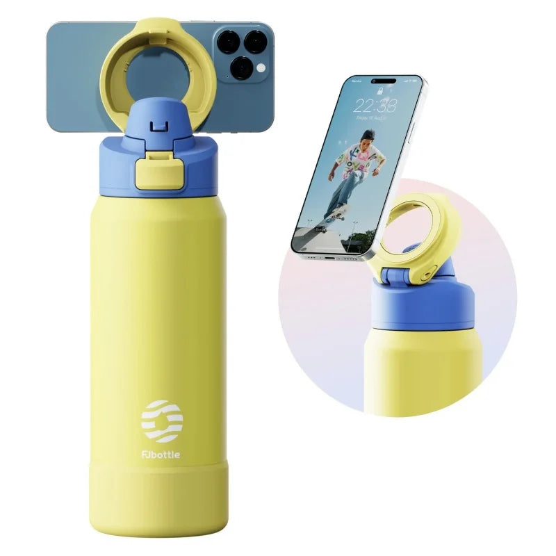 Thermosflasche 710/950ml mit Magnet-Handyhalter & Klappdeckelka