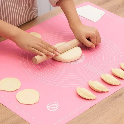 Silikon-Teigknetmatte für Pizzateig – Antihaft Backunterlage für Teigbearbeitung