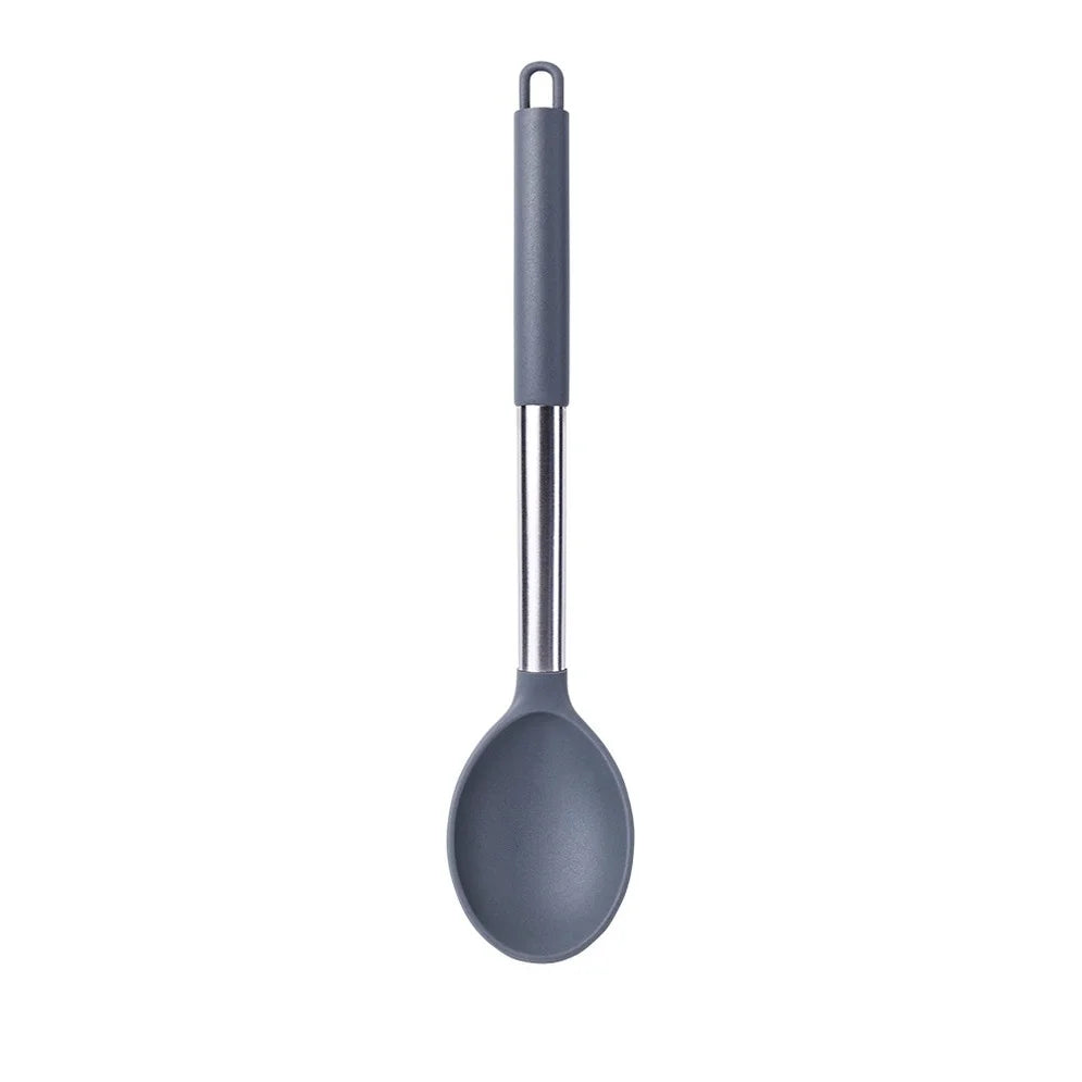 Silikon Küchenutensil – Hitzebeständiger Pfannenwender, Suppenlöffel, Schaufel & Pasta-Sieb