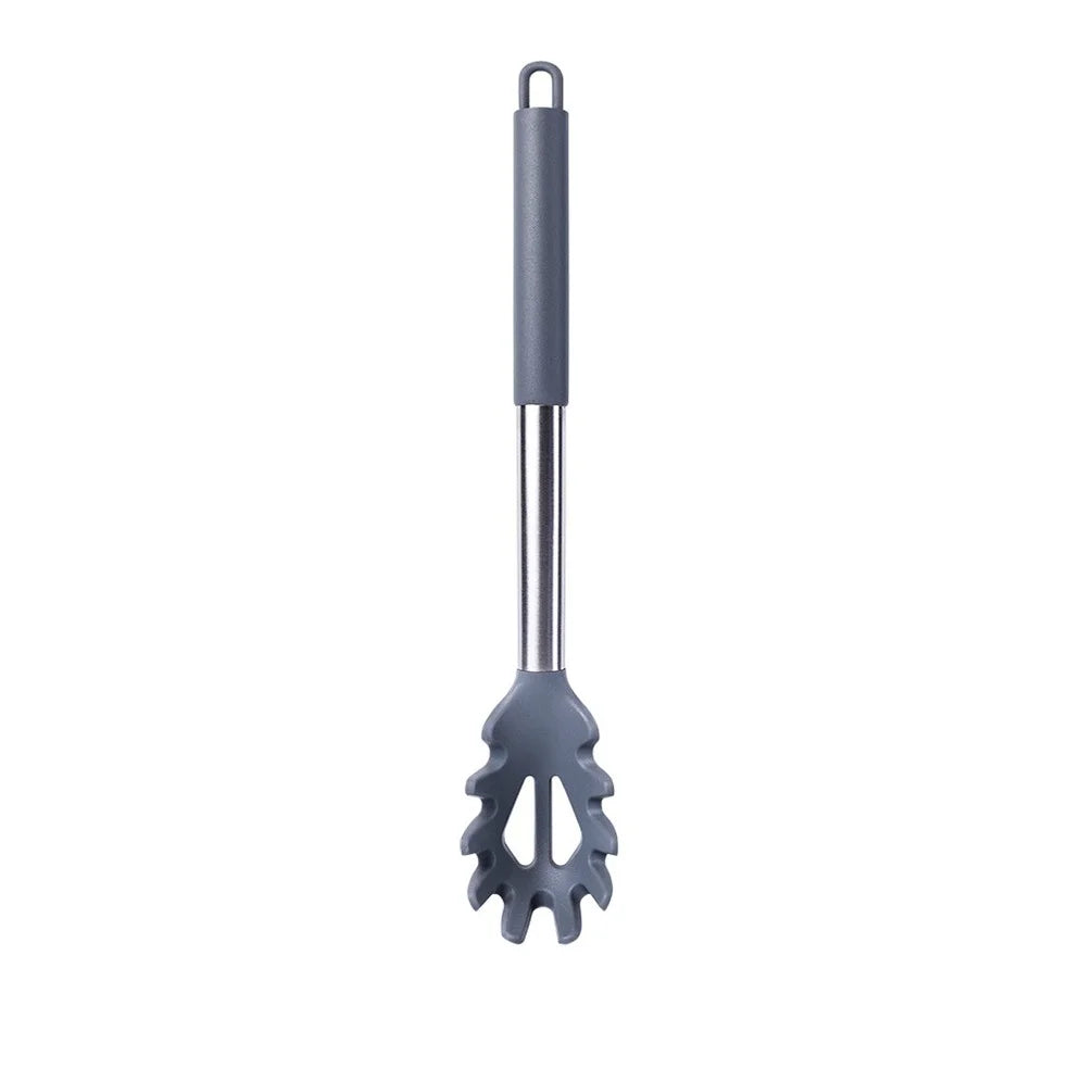 Silikon Küchenutensil – Hitzebeständiger Pfannenwender, Suppenlöffel, Schaufel & Pasta-Sieb
