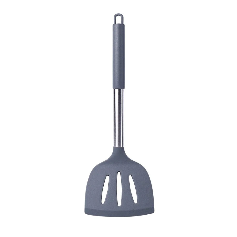 Silikon Küchenutensil – Hitzebeständiger Pfannenwender, Suppenlöffel, Schaufel & Pasta-Sieb
