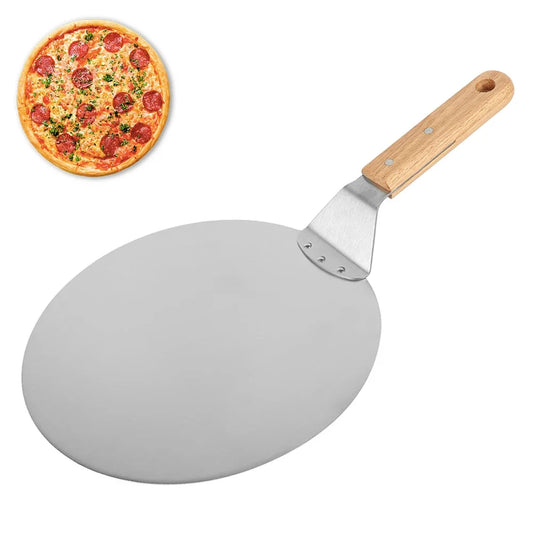 6,5-Zoll Pizzaschaufel – Metallene Antihaft-Pizza-Pelle mit Holzgriff, ideal für kleine Pizzen und Gebäck