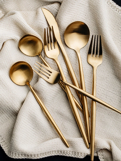 24-teiliges Edelstahl Besteckset für 6 Personen – Messer, Gabeln, Löffel, Teelöffel