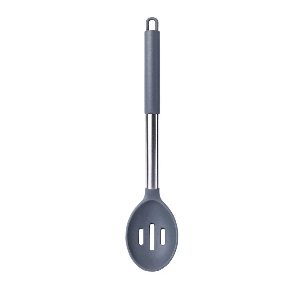 Silikon Küchenutensil – Hitzebeständiger Pfannenwender, Suppenlöffel, Schaufel & Pasta-Sieb